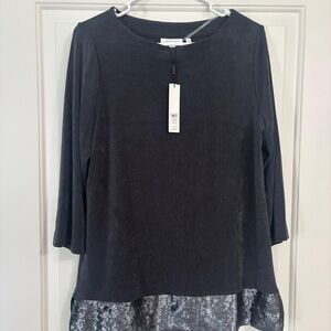 Chico's Black and Silver Blouse